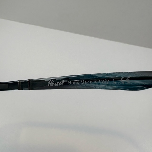 FRAMES ONLY - Persol PO3143-V 1051 Striped Grey Eyeglasses 49•21•145 - Picture 9 of 16